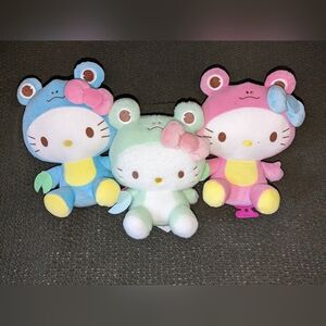 SANRIO HELLO KITTY FROG COSTUMES PLUSH LOT